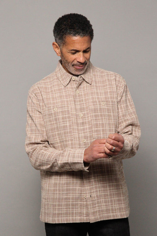 Seaton Overshirt - Stone Ecru