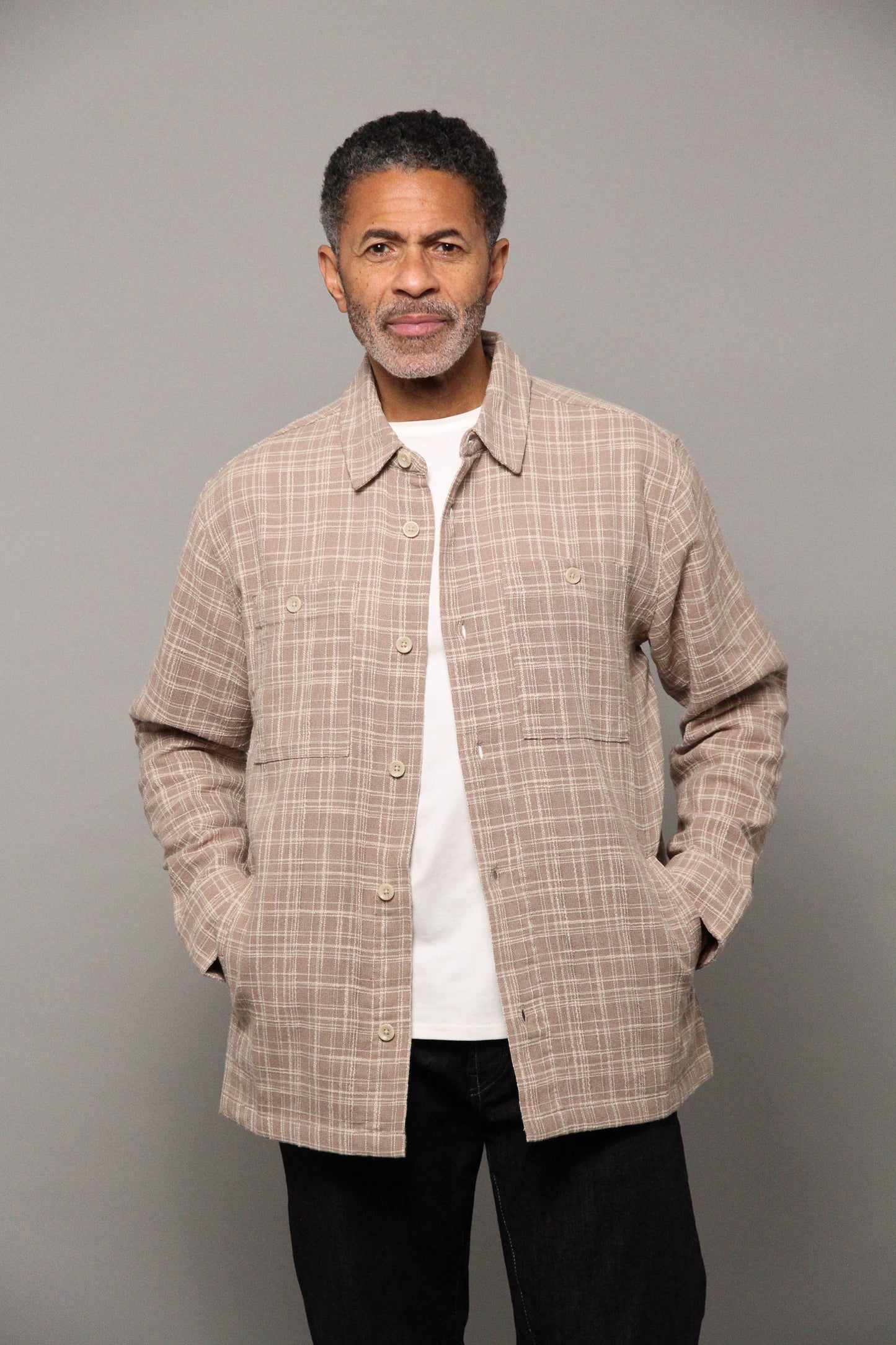 Seaton Overshirt - Stone Ecru