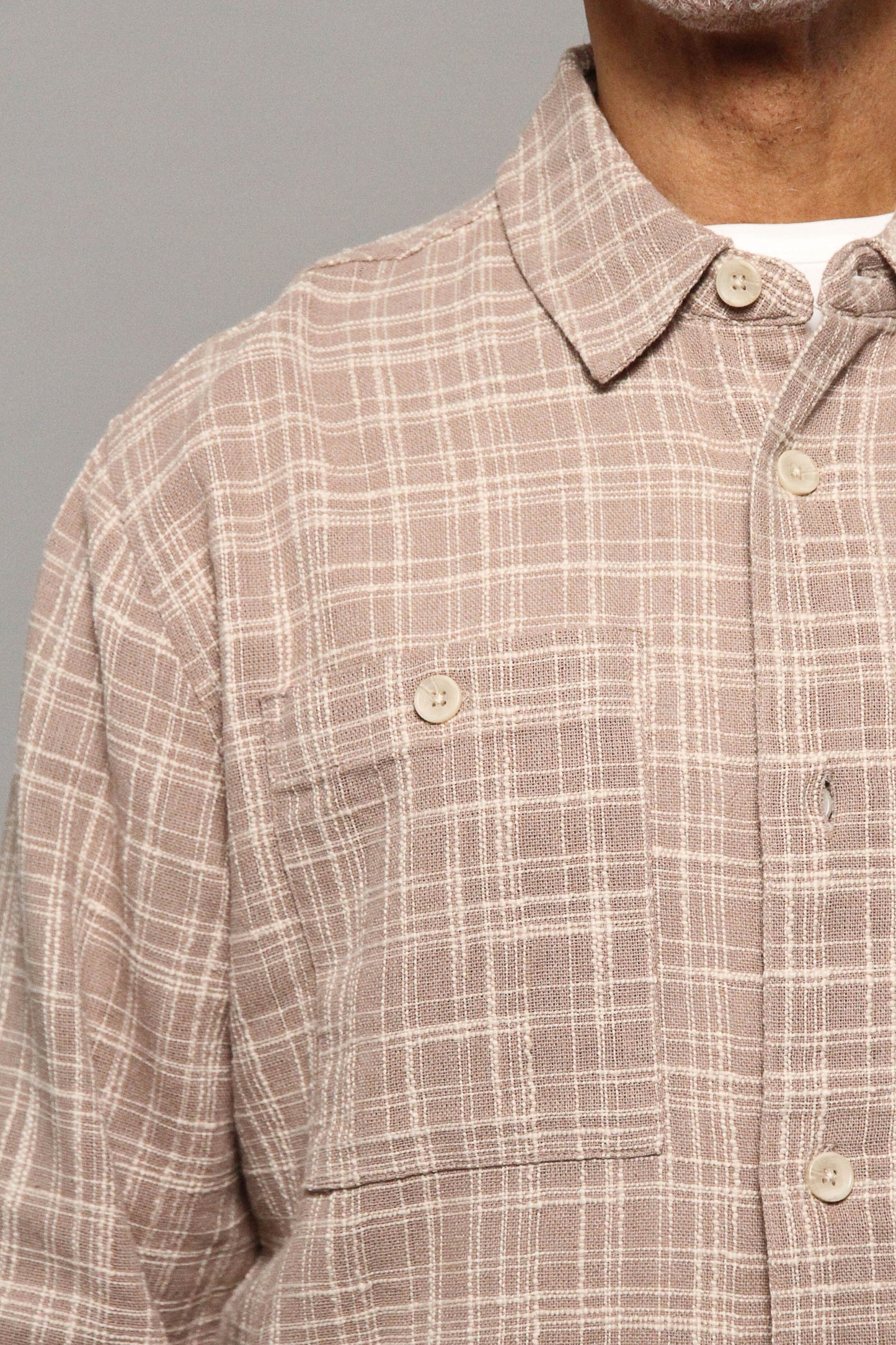 Seaton Overshirt - Stone Ecru