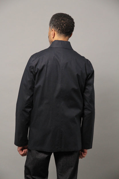 Bank Spring Mac Unlined - Navy Saxony