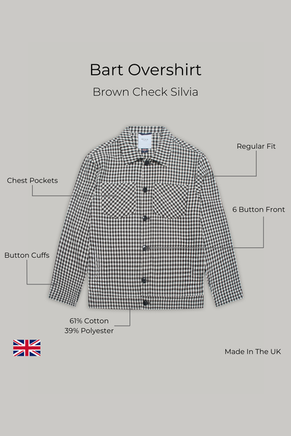 Bart Overshirt - Brown Check Silvia
