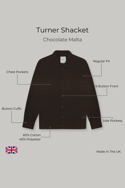 Turner Shacket - Chocolate Malta