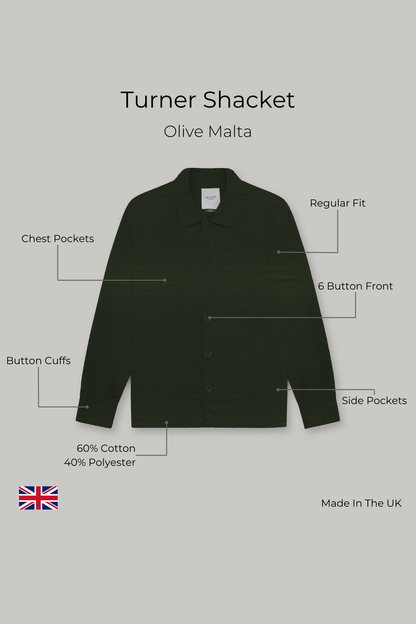 Turner Shacket - Olive Malta