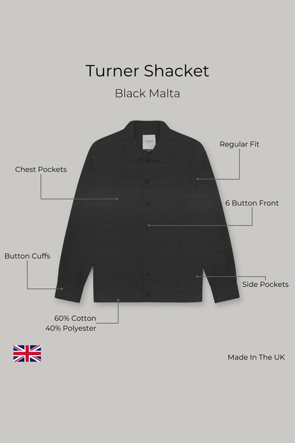 Turner Shacket - Black Malta