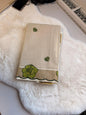 Olive Bloom Kerala Kasavu Saree