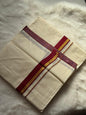Traditional Kerala Dhoti – Maroon & Gold Temple Border