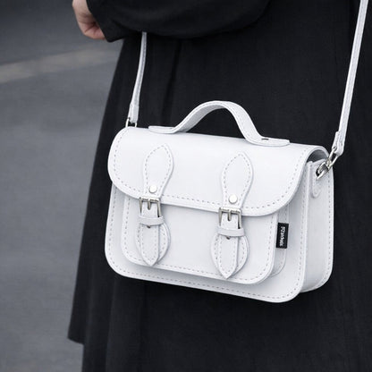 Micro sacoche en cuir fait main - Blanc
