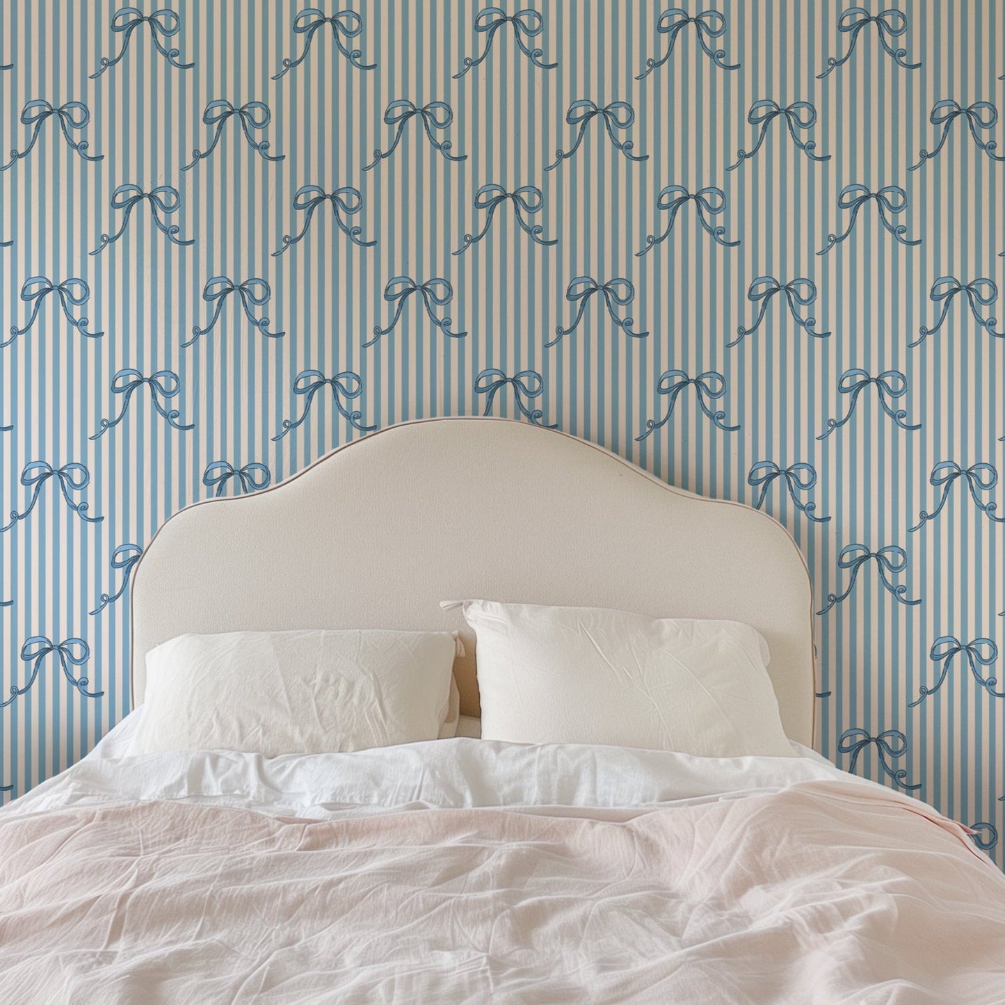 PIROUETTE CORNFLOWER BLUE WALLPAPER