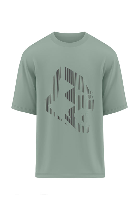 XAPE Apehead Barcoded Oversized Tee - Sage