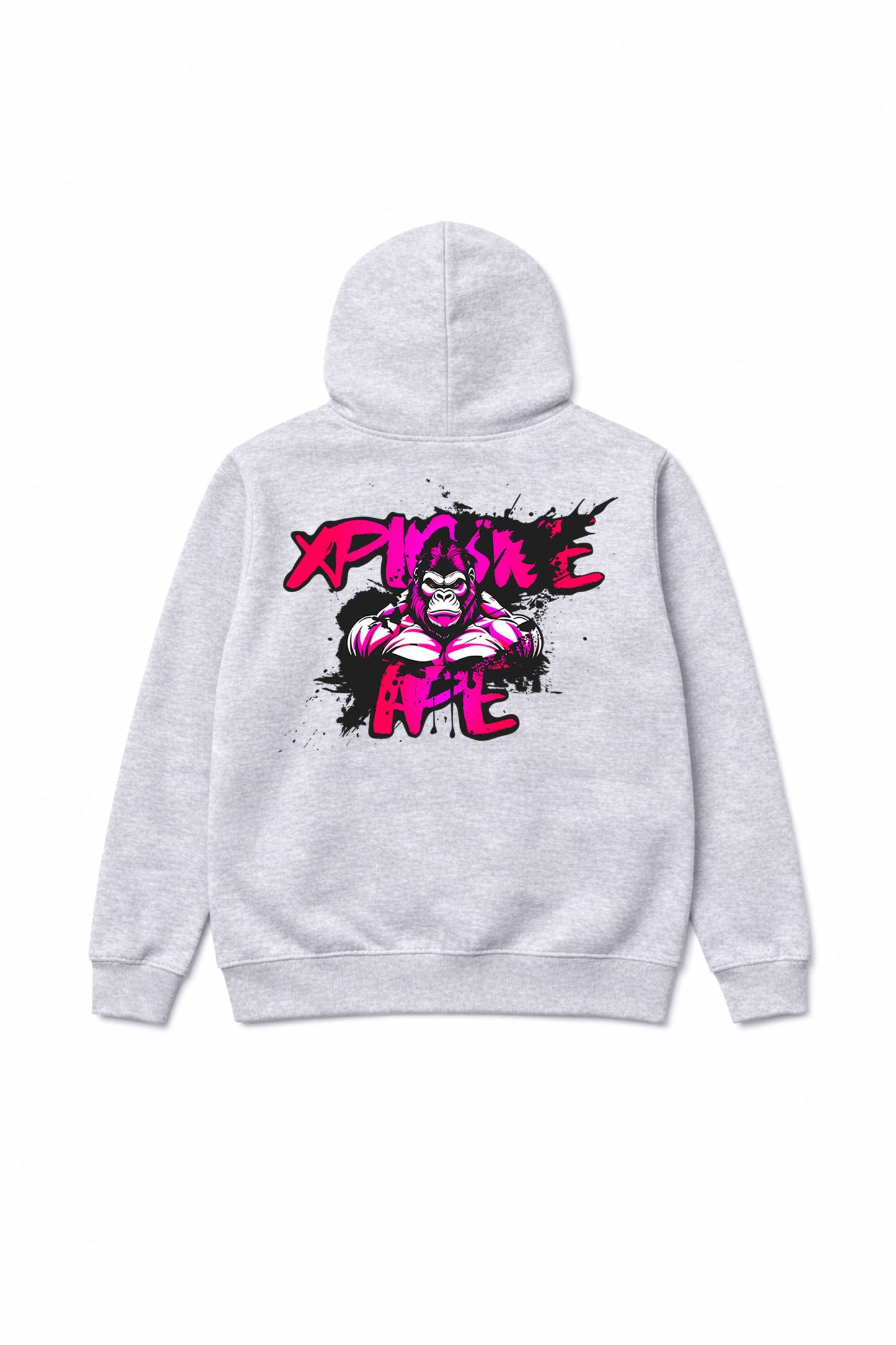 XAPE Splatter Graffiti V3 Hoodie - Heather Grey