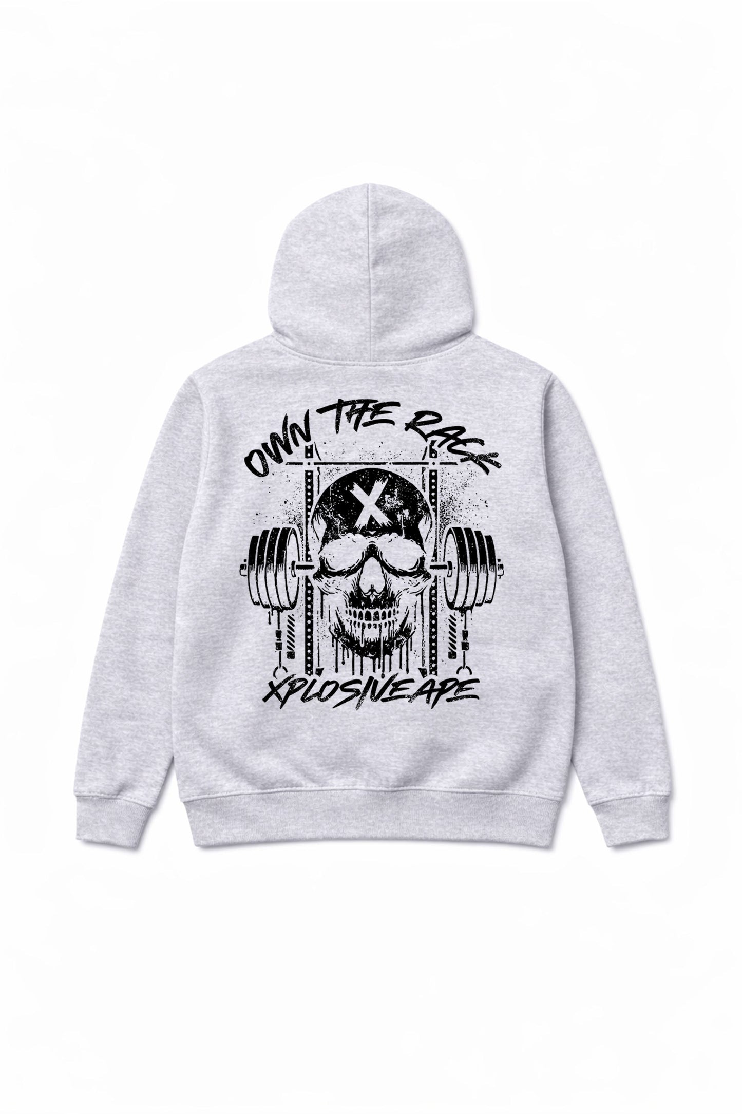 Sweat à capuche XAPE Wracked – Gris chiné