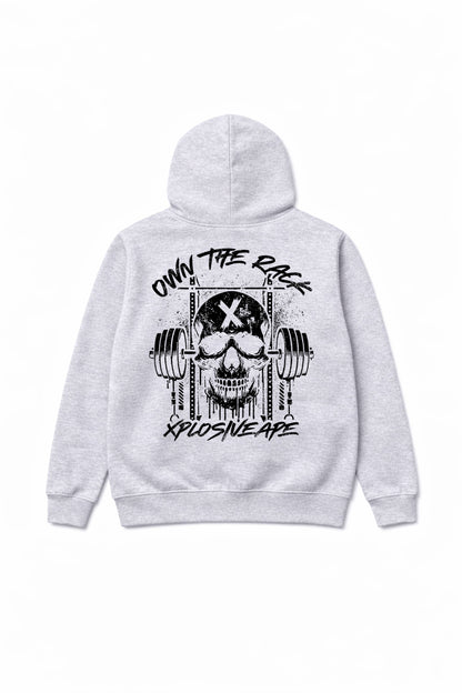 Sweat à capuche XAPE Wracked – Gris chiné