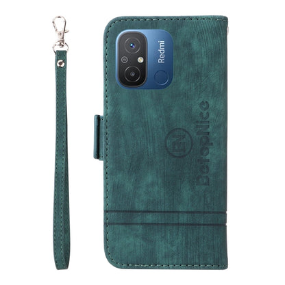 For Xiaomi Poco C55 / Redmi 11A 4G Global BETOPNICE Dual-side Buckle Leather Phone Case (Green)