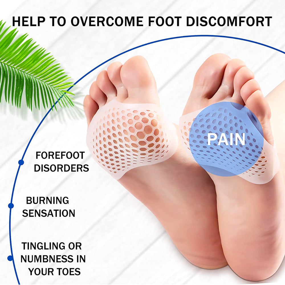 Silicone Forefoot Cushion Pads (2 Pairs)