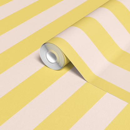 STATELY STRIPE BUTTERCREAM WALLPAPER