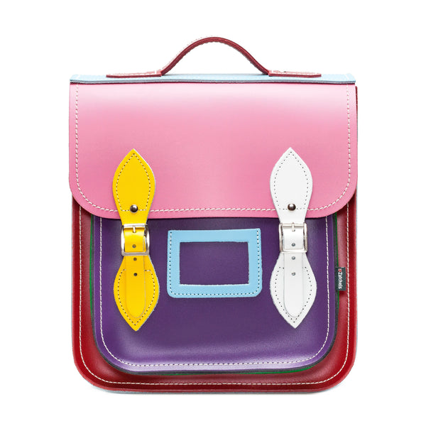 Sac à dos de ville en cuir fait main - Kaléidoscope classique