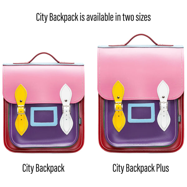 Sac à dos de ville en cuir fait main - Kaléidoscope classique