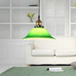 Lampe suspendue LED industrielle Edison style vintage, verre émeraude, avec ampoule E27 (blanc chaud)