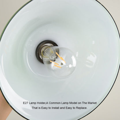 Lampe suspendue LED industrielle Edison style vintage, verre émeraude, avec ampoule E27 (blanc chaud)
