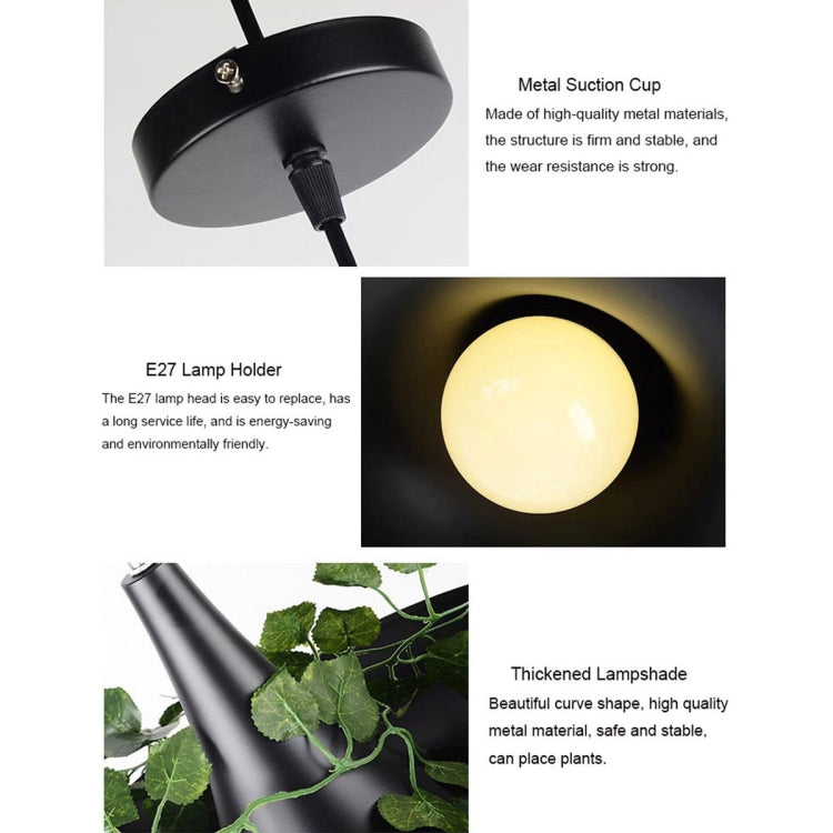 Lumière chaude LED pour décoration d'intérieur, suspension de plantes de jardin, luminaire suspendu pour pots de fleurs à faire soi-même