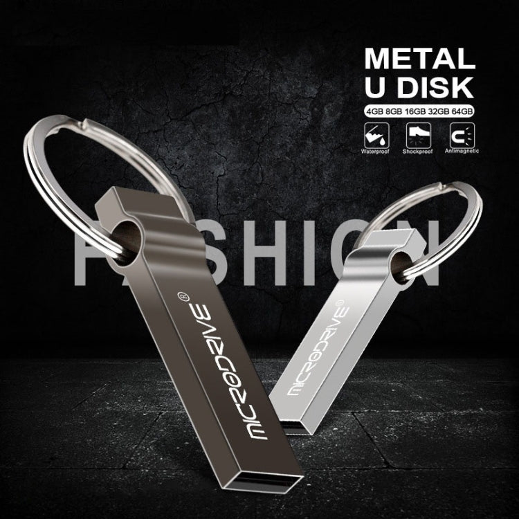 MicroDrive Clé USB 2.0 en métal 8 Go (gris)