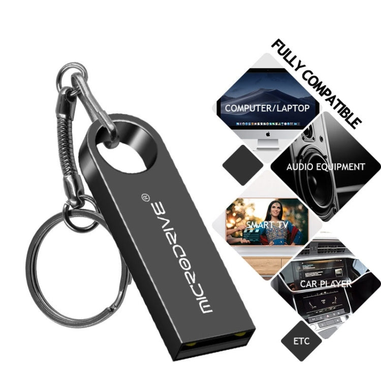 MicroDrive 16GB USB 2.0 Metal Waterproof High Speed U Disk(Gold)