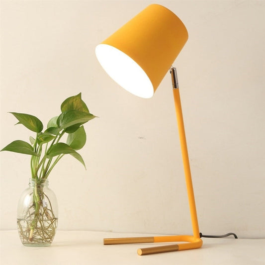 LED Eye-caring Table Lamp Modern Creative Minimalist Bedroom Bedside Lamp Student Study Table Lamp (Yellow)