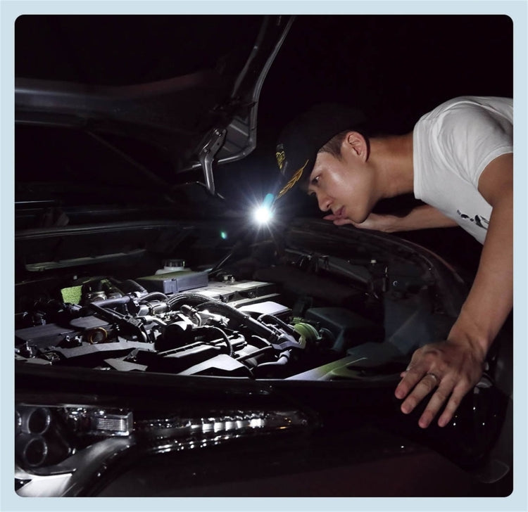 Nextool Multifunctional Headlight COB 170LM Outdoor Camping Rotatable Bicycle Light Warning Lamp with Antibacterial Belt(Black)