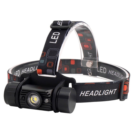 LED Induction Headlight USB Charging Outdoor Waterproof Strong Light Fishing Aluminum Flashlight Headlight (Headlight+2xBatteries)
