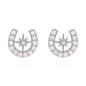 Zada Horseshoe Star Stud Earrings | 925 Sterling Silver