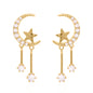 Zoe Moon & Star Drop Earrings | 18k Gold Plated