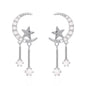 Zoe Moon & Star Drop Earrings | 925 Sterling Silver