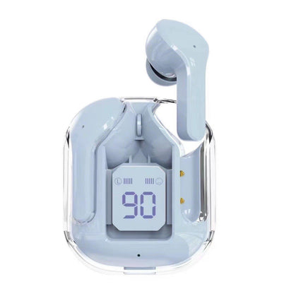 Nouveaux mini écouteurs Bluetooth sans fil transparents avec affichage numérique et réduction de bruit ENC, véritablement sans fil pour le sport et la musique