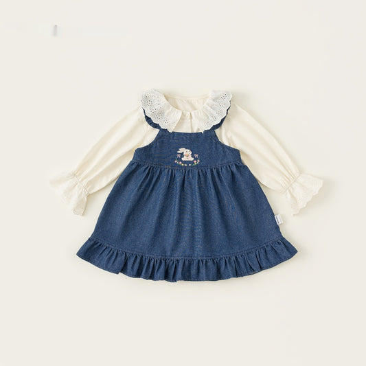 Children's Denim Skirt Suit