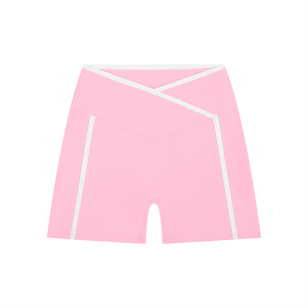 Women's High Rise Color Block Yoga Shorts 220GSM
