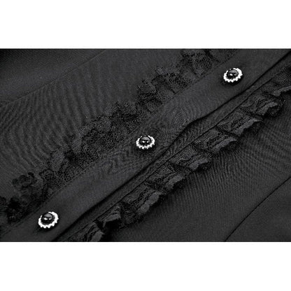 Dark in Love Lolita Bow-Trim Lace Dress