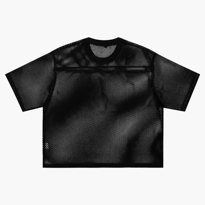 Waran mesh crew neck Boxy T-Shirt