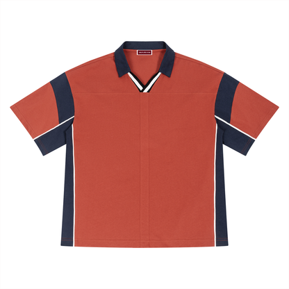 Unisex Boxy Color Block Polo Shirt 230GSM