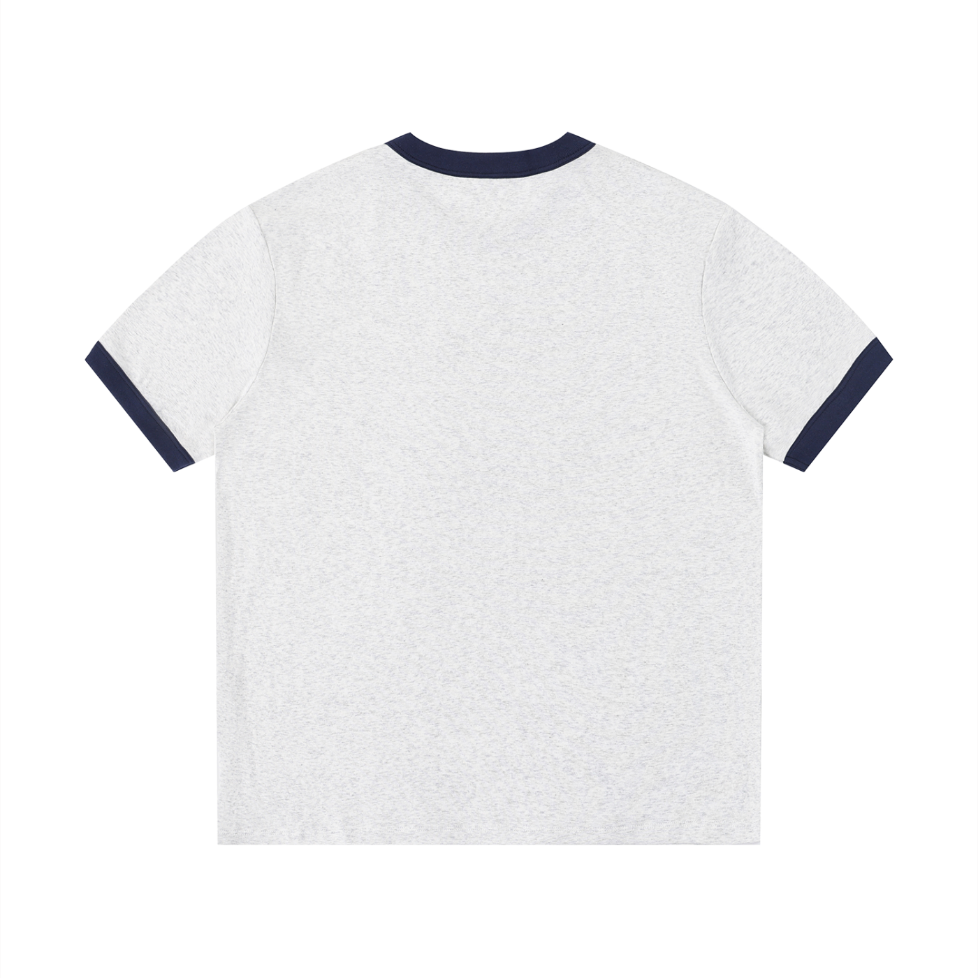 Contrast Edge Ribbed Crewneck T-Shirt