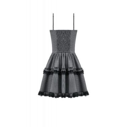 Dark in Love Striped Gothic Mini Dress