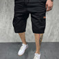 Pantalon de Travail d'Été pour Hommes Multi-Poches Polyester Non Extensible Shorts