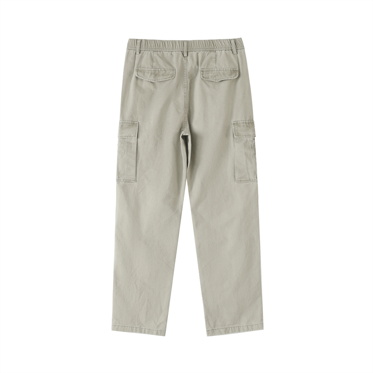 Cotton Elastic-Waist Cargo Pants 300GSM