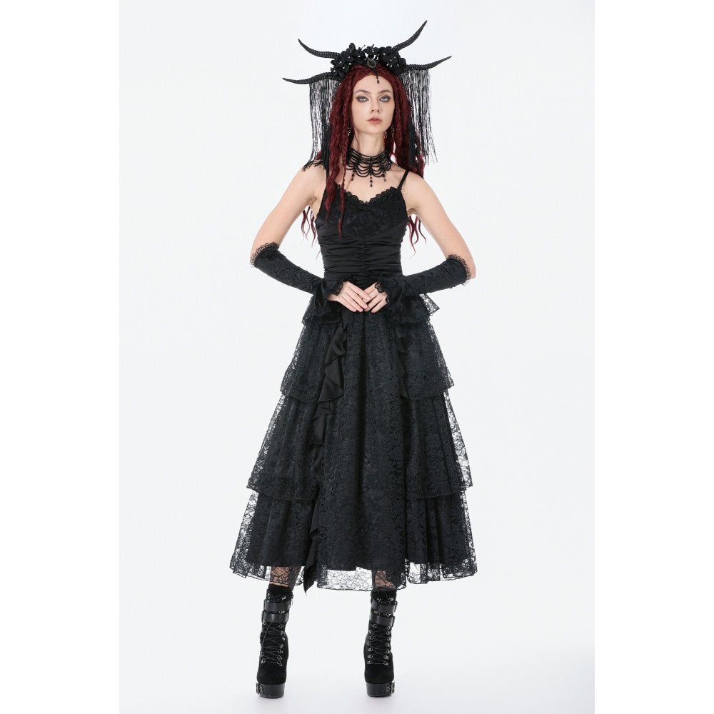 Robe gothique en satin et dentelle Dark in Love