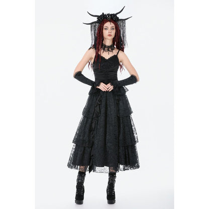 Robe gothique en satin et dentelle Dark in Love