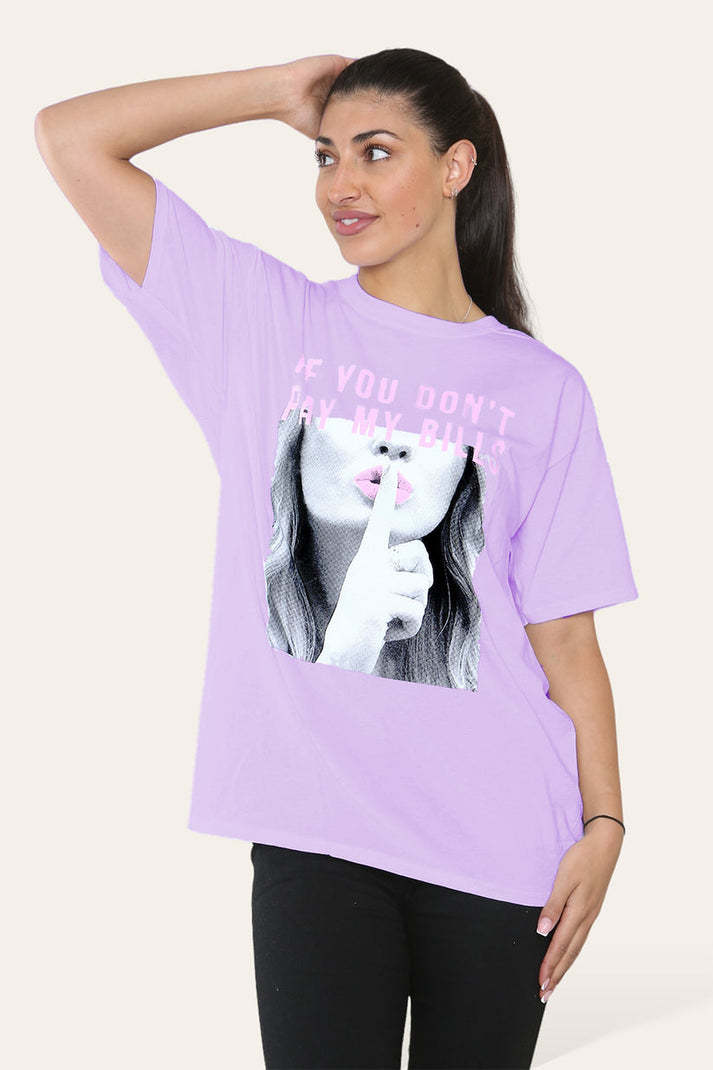 Haut T-shirt imprimé à manches courtes pour femme