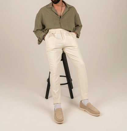 High Waist Pleated Trousers