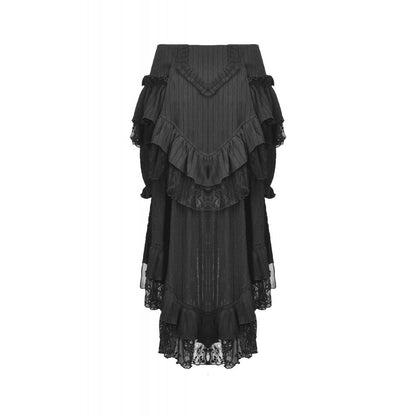 Dark in Love Cordelia Gothic High-Low Layered Skort