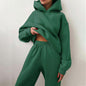 Women's Casual Hooded Sweater Two-piece Suit