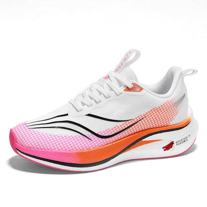 Chaussures de sport pour femmes à plaque carbone, haute élasticité et absorption des chocs