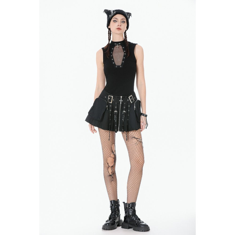 Dark in Love Metal Tactical Punk Skirt